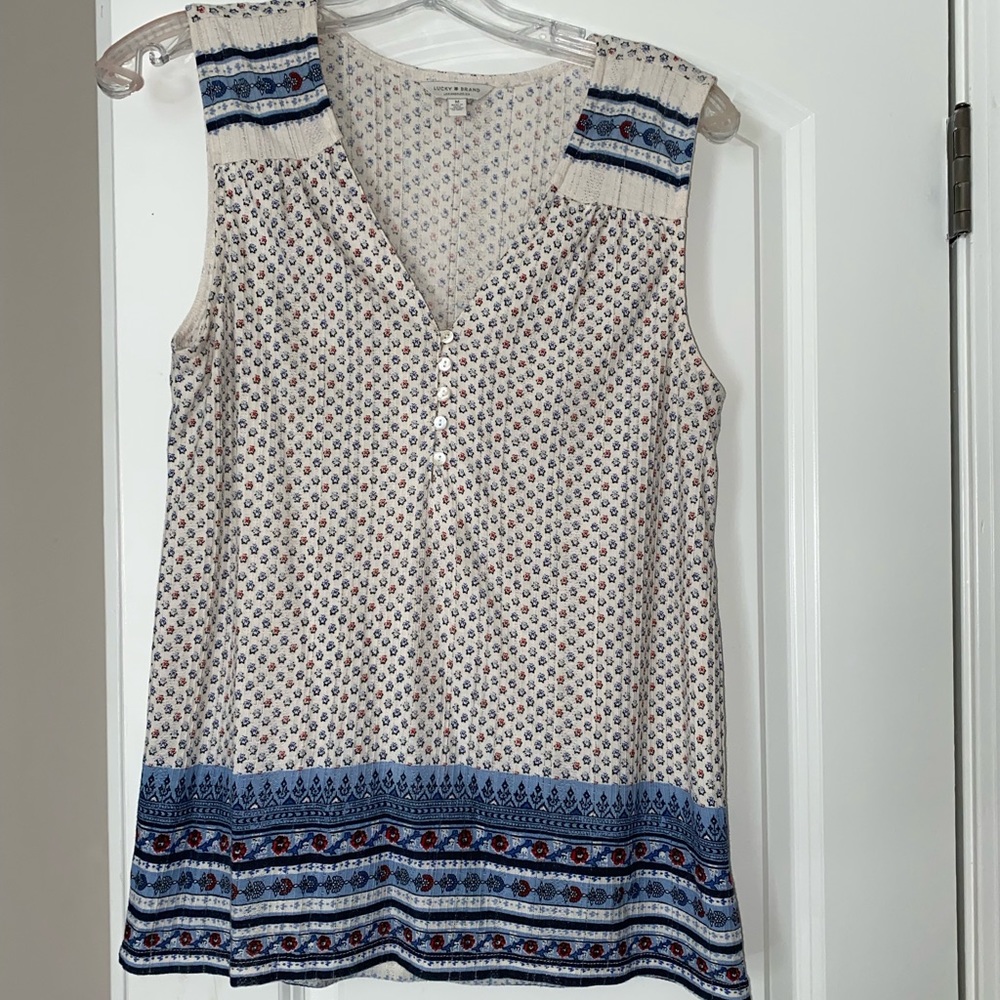 Red, white and blue Lucky Brand tank
